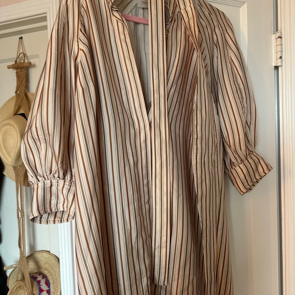 Zimmermann Painted Heart Silk Stripe Dress 1 small mini - Picture 8 of 8